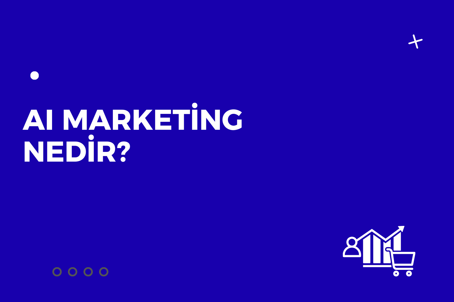 Yapay zeka destekli pazarlama süreçlerini gösteren dijital grafik, AI Marketing ile veri analizi ve SEO optimizasyonu örneği.