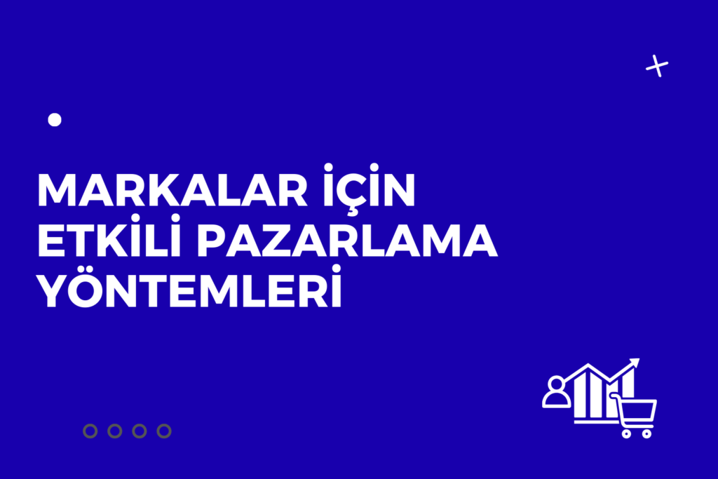Markalar için etkili pazarlama yöntemleri: İçerik üretimi, SEO, sosyal medya ve online reklam stratejileriyle marka bilinirliğini artırmayı gösteren bir görsel.